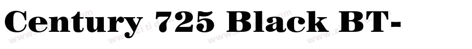 Century 725 Black BT字体转换
